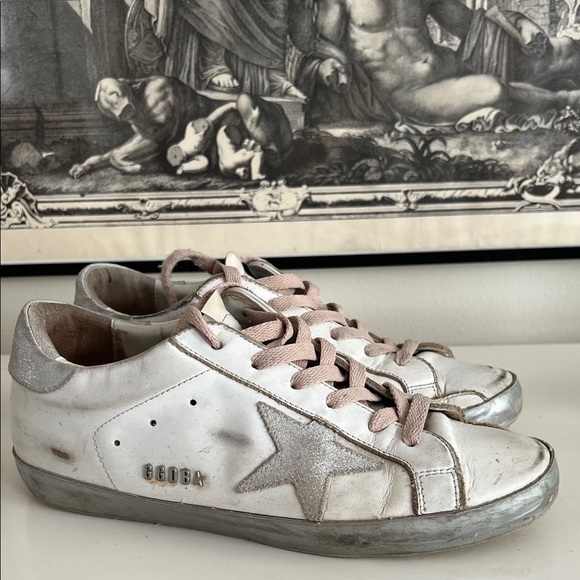 Golden Goose White and Gray Sneakers - Picture 1 of 6
